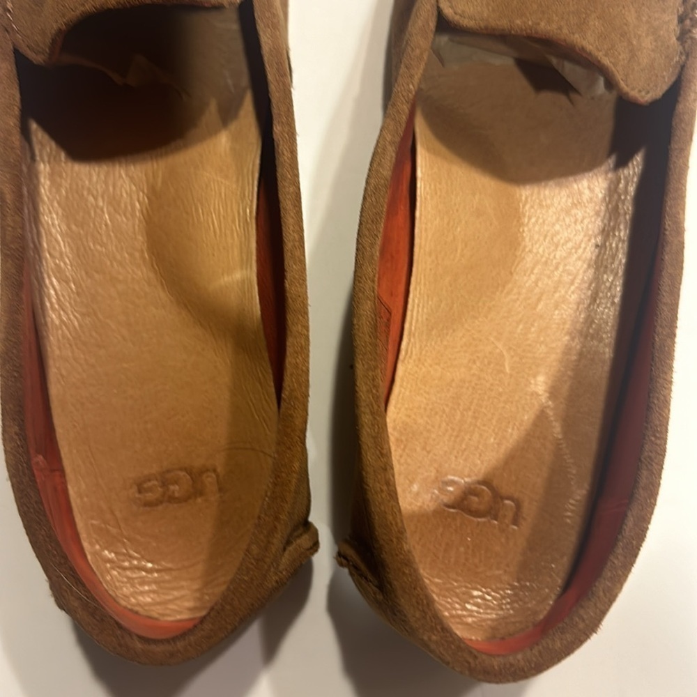 UGG  Milana II chestnut suede loafer flats drivers w grippy comfortable bottoms - Picture 7 of 9